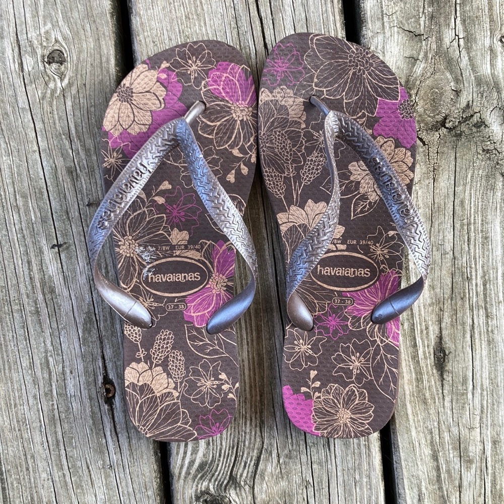 Floral Flip Flops